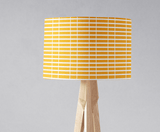Shadowbright Yellow with White Geometric Stripes Lampshade