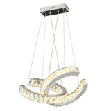 Pagazzi Mademoiselle 2-Light Polished Chrome & Crystal LED Pendant