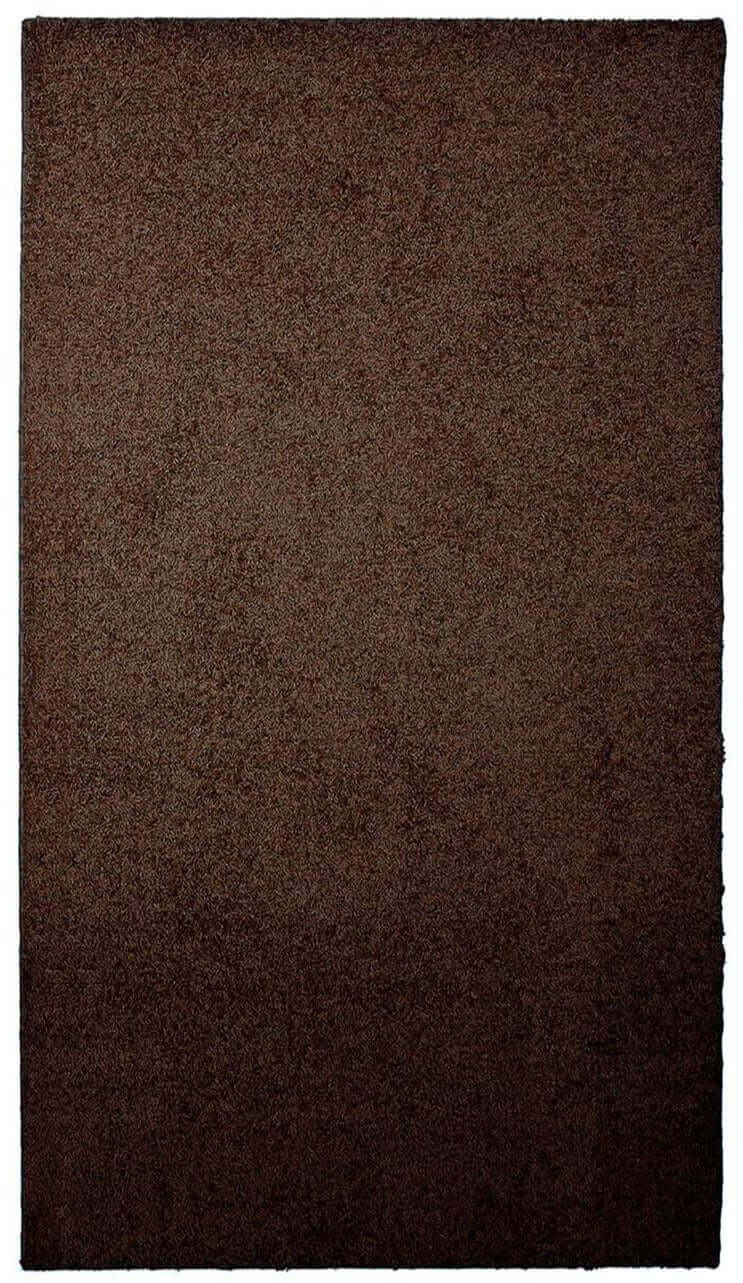 Fiji Chocolate Brown Washable Solid Shaggy Rug by The Rugs