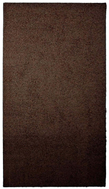 Fiji Chocolate Brown Washable Solid Shaggy Rug by The Rugs