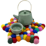 HatiNest Shape Felt Ball Centre Mat - Multi Colour