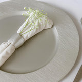 Rinkit Round Ribbed Charger Plates Set 33cm - 12pc