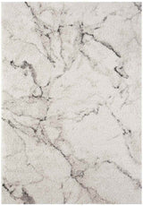 The Rugs Deep Pile Velour Abstract Cream Rug