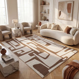 The Rugs Loft Abstract Brown Rug