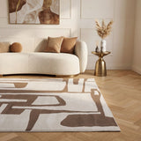 The Rugs Loft Abstract Brown Rug