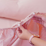 SHEET STORY Ackly Bamboo Fitted Sheet - Blush Pink