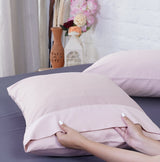 SHEET STORY Ackly Bamboo Blush Pink Pillowcases Pair