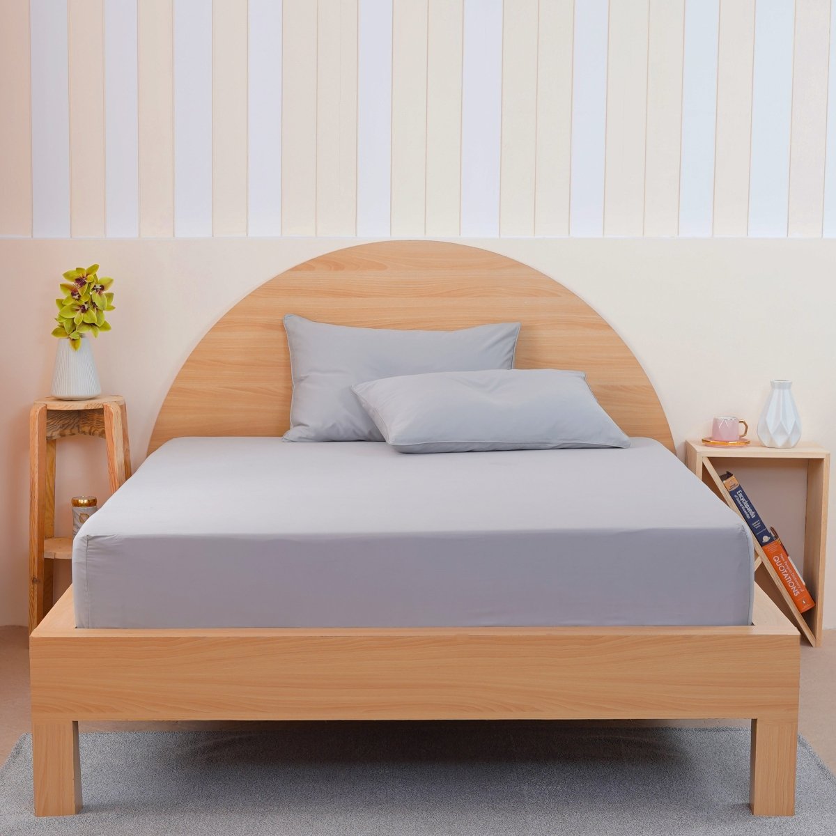 Ackly Bamboo by SHEET STORY - Dove Grey Fitted Sheet