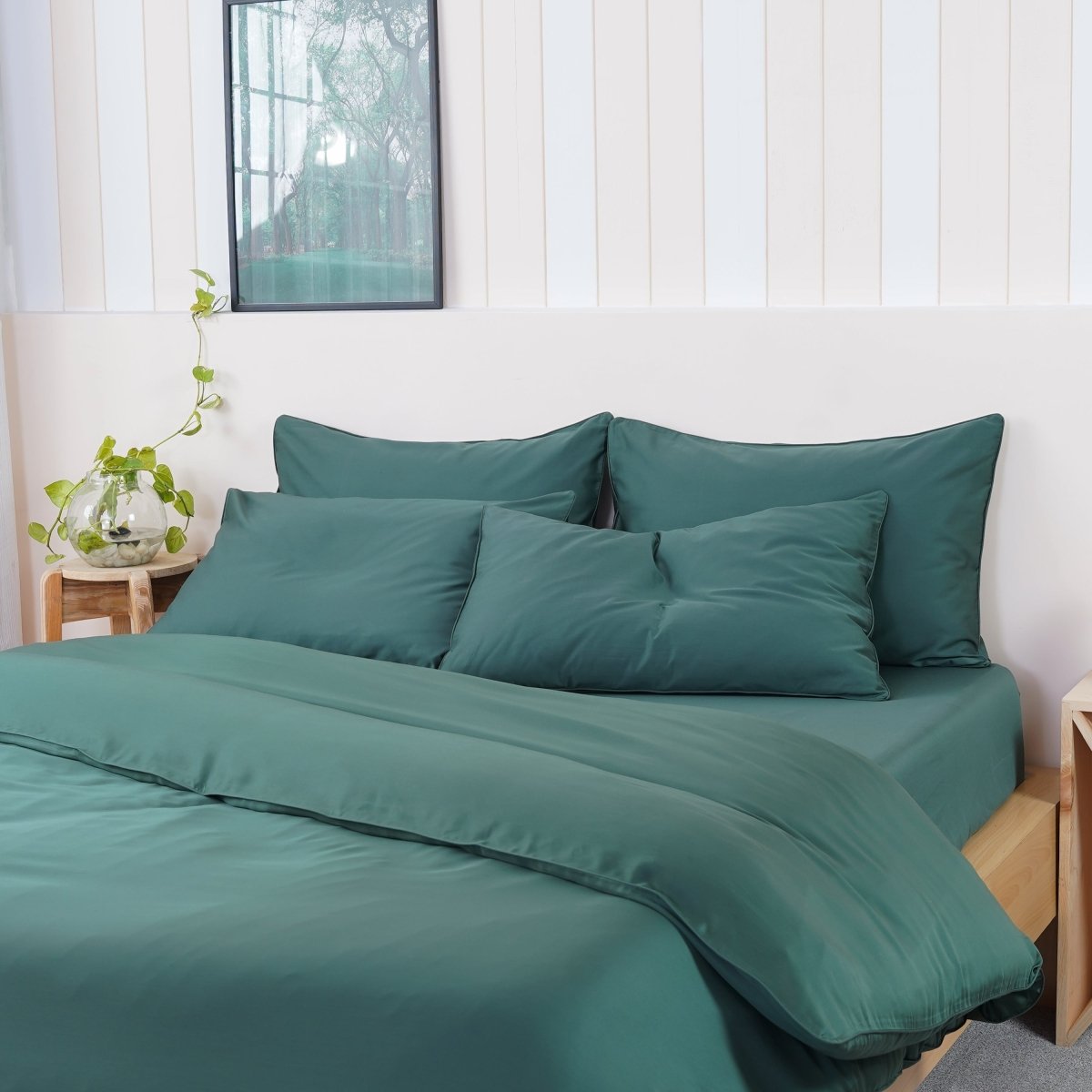 SHEET STORY Ackly Bamboo - Royal Green Duvet Cover