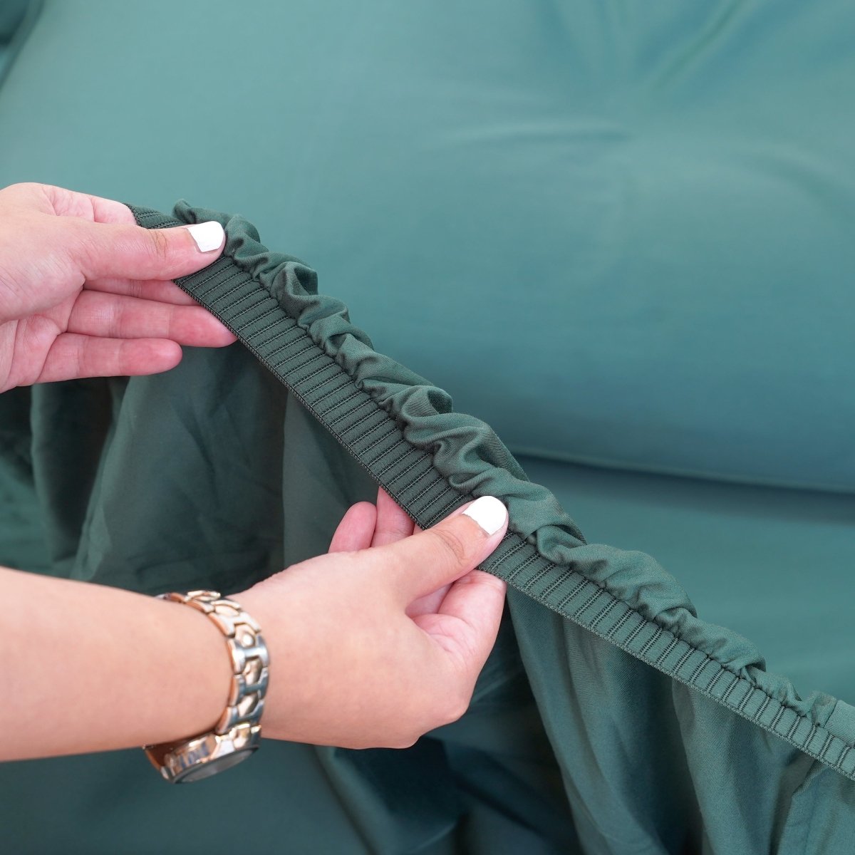 SHEET STORY Ackly Bamboo - Royal Green Fitted Sheet