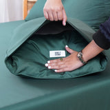 SHEET STORY Ackly Bamboo - Royal Green Pillowcases Pair
