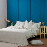 SHEET STORY Ackly Bamboo Sage Green Checkerboard Bedding Set