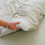SHEET STORY Ackly Bamboo - Sage Green Duvet Cover