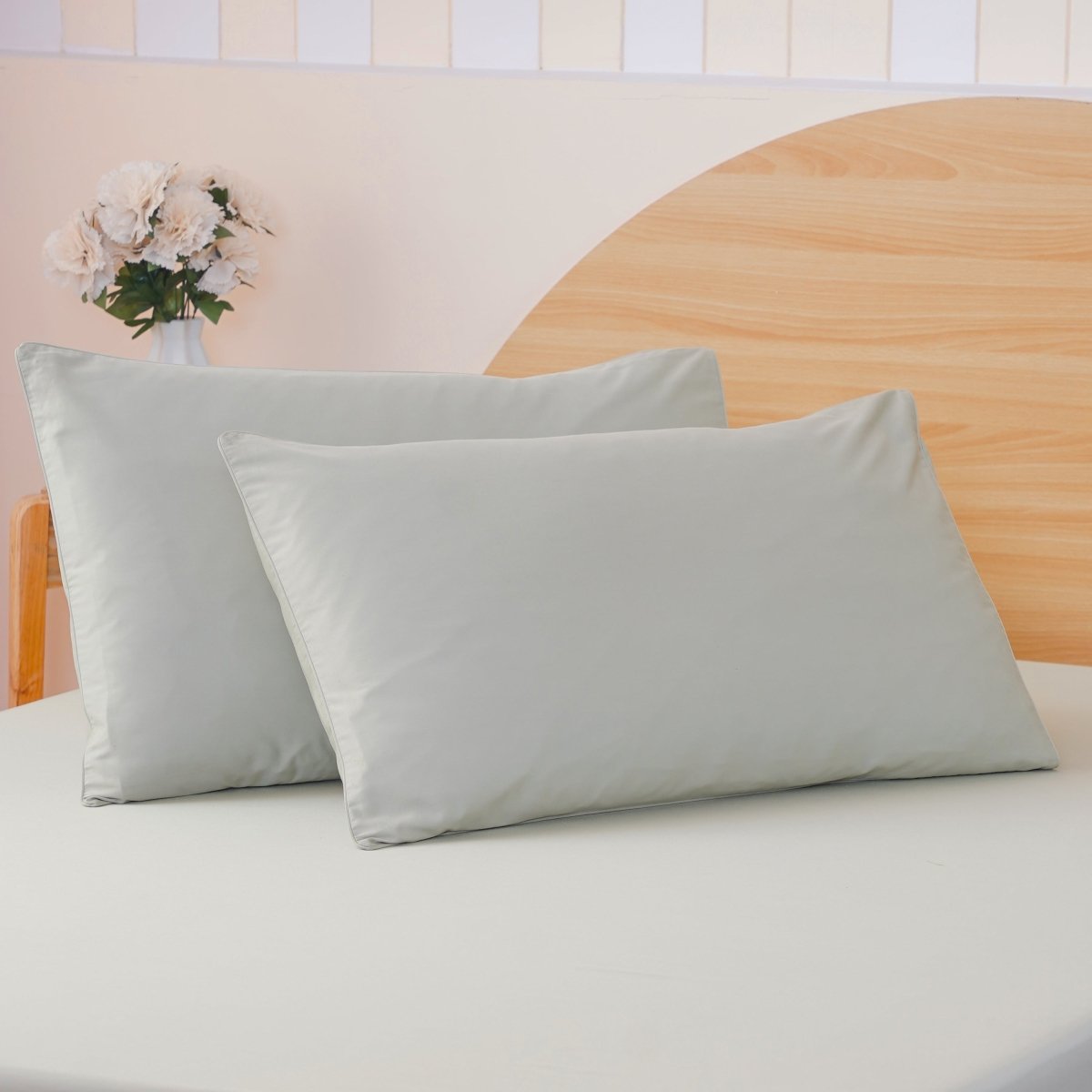 SHEET STORY Ackly Bamboo - Sage Green Pillowcases Pair