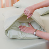 SHEET STORY Ackly Bamboo - Sage Green Pillowcases Pair
