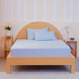 SHEET STORY Ackly Bamboo Sky Blue Fitted Sheet