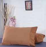 SHEET STORY Ackly Bamboo Terracotta Orange Pillowcases Pair