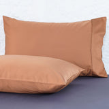 SHEET STORY Ackly Bamboo Terracotta Orange Pillowcases Pair