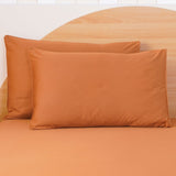SHEET STORY Ackly Bamboo Terracotta Orange Pillowcases Pair