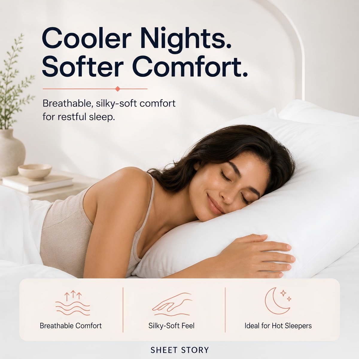 SHEET STORY Ackly Bamboo - White Duvet Cover