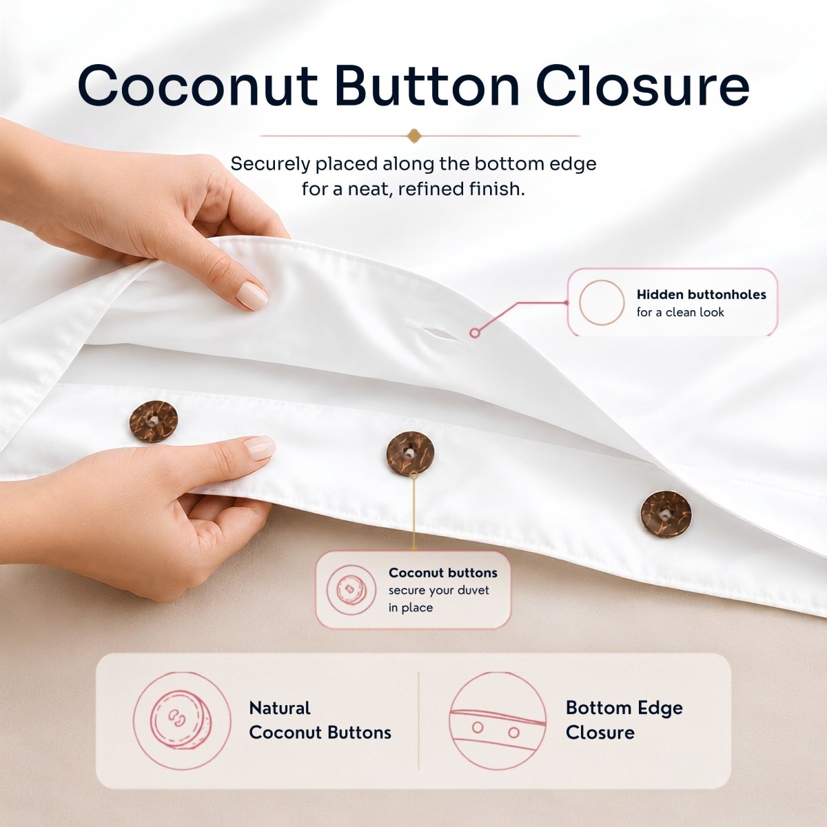 SHEET STORY Ackly Bamboo - White Duvet Cover