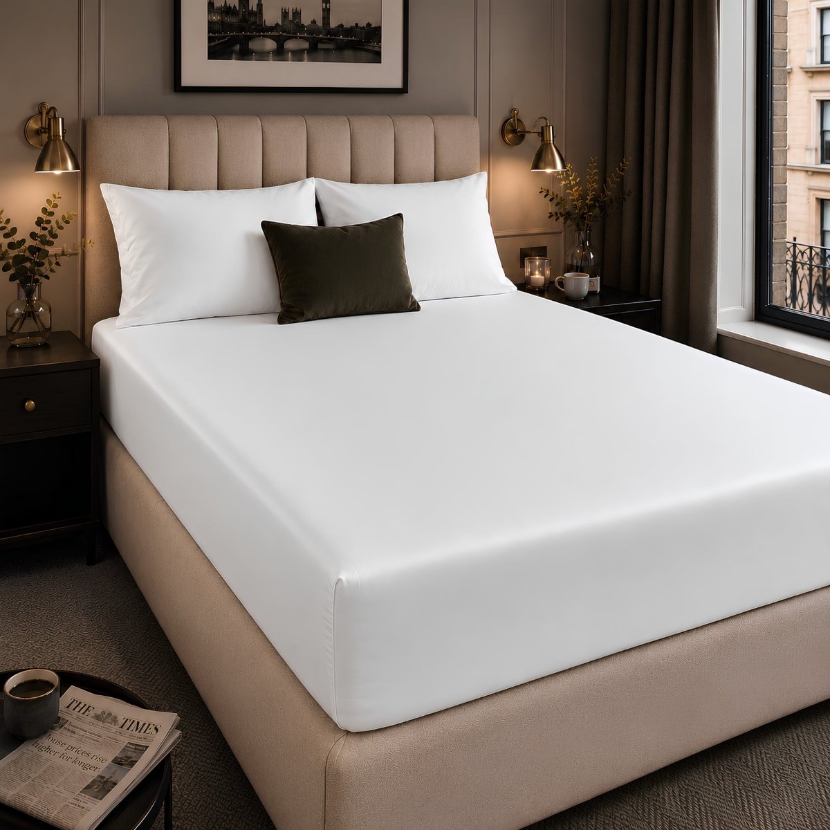 SHEET STORY Ackly Bamboo - White Fitted Sheet