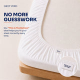 SHEET STORY Ackly Bamboo - White Fitted Sheet