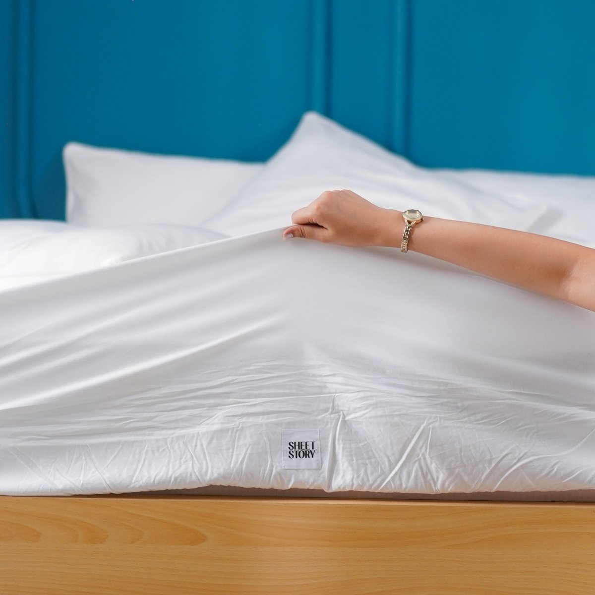 SHEET STORY Ackly Bamboo - White Fitted Sheet