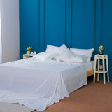 Ackly Bamboo by SHEET STORY - White Flat Sheet
