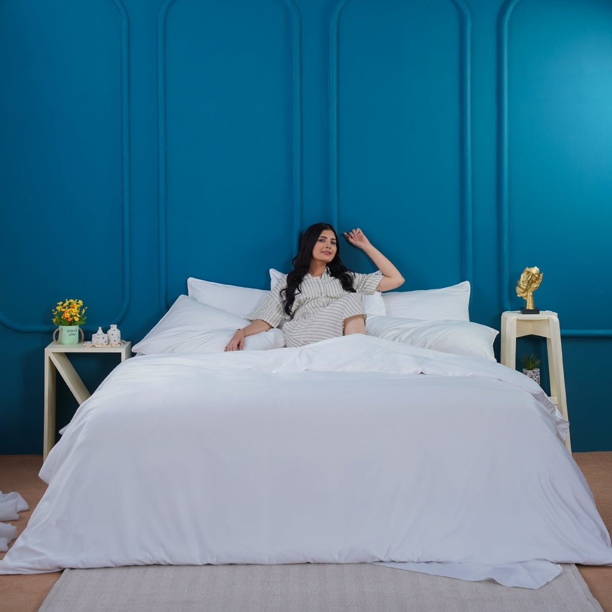 Ackly Bamboo by SHEET STORY - White Flat Sheet