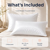 SHEET STORY Ackly Bamboo - White Pillowcases Pair