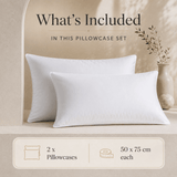 SHEET STORY Ackly Bamboo - White Pillowcases Pair
