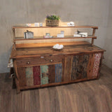 HatiNest Recycled Teak Wood Centre Display Table - 207x97x80cm