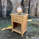 HatiNest Recycled Teak Wood Bedside Table Classic - 51x42x65cm