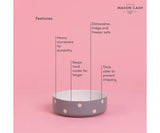 Mason Cash Polka Dot Pet Bowl, Grey, 13cm