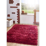 The Rugs Extravagance Wine Red Shaggy Rug