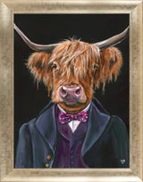Pagazzi Suited Highland Cow Framed Art