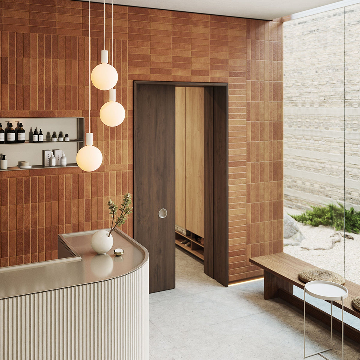 Tala Alumina Triple Pendant with Sphere V