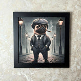Pagazzi Peaky Pug Wall Art with Black Frame
