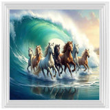 Pagazzi Horses Wall Art with White Frame