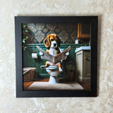 Pagazzi Lavatory Beagle Wall Art with Black Frame