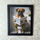 Pagazzi Lavatory Boxer I Wall Art with Black Frame