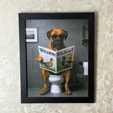 Pagazzi Lavatory Boxer II Wall Art with Black Frame