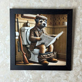 Pagazzi Lavatory Border Terrier Wall Art with Black Frame