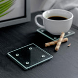 Rinkit Square Glass Coasters Pack of 6 – 10cm