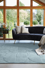 The Rugs Penny Duck Egg Blue Geometric Wool Rug
