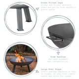 Rinkit XL Cast Iron Fire Pit - 100cm