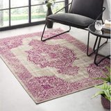 The Rugs Saville Grey Raspberry Vintage Rug