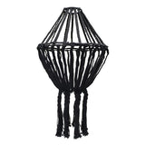 HatiNest Macrame Large Drop Chandelier - Black