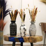 HatiNest Greek Straight Dry Flowers Vase - Chocolate